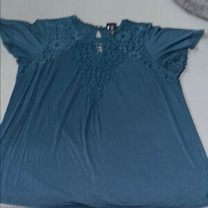 Torrid Green Flutter Sleeve Blouse with Relaxed Fit